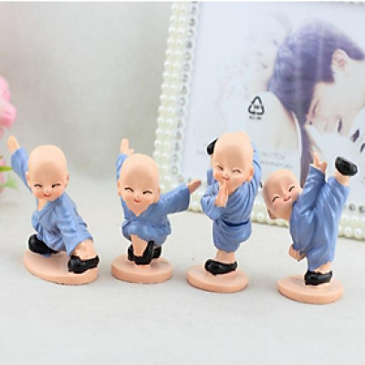 Bộ 4 tượng chú tiểu luyện công 206670