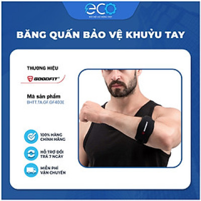 Băng quấn bảo vệ khuỷu tay GoodFit GF403E hỗ trợ tập Gym,Yoga băng khuỷu tay, bó khuỷu tay (1 chiếc)