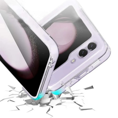 Ốp lưng trong suốt chống sốc cho Samsung Galaxy Z Flip 7 / Z Flip 6 hiệu Likgus Crystal - Bảo vệ toàn diện, chống sốc chống va đập, đệm khí 4 góc - Hàng nhập khẩu