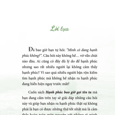 Sách - Hạnh Phúc Bao Giờ Gọi Tên Ta