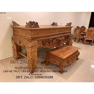 bộ ban thờ gỗ gõ đỏ