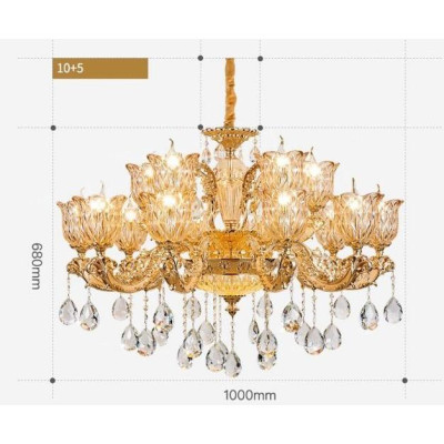 Đèn chùm COSHIA trang trí nội thất 15 độc đáo loại chuẩn xịn - kèm bóng LED chuyên dụng (ảnh thật 100%)