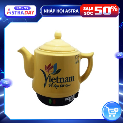 Ấm sắc thuốc Trường An TA68 Vàng - Hàng chính hãng - Gốm sứ cao cấp - Điện gia dụng - Siêu thuốc - Siêu điện - Ấm sắc thuốc bằng điện - Dụng cụ nấu thuốc -Hàng Việt Nam chất lượng cao