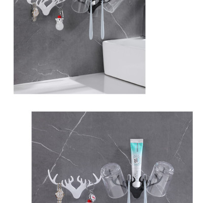 Móc treo dồ dán tường hình huơu, Móc Treo Đồ Vật Dán Tường Sừng Hươu Trong Suốt 18Cm , decor trang trí nhà ở với thiết kế đẹp mắt