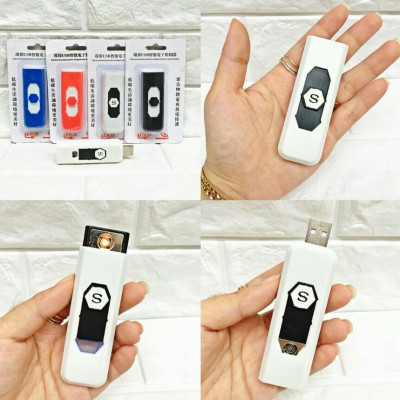 Bật lửa USB chữ S, hộp quẹt sạc điện qua cổng USB (Giao tùy màu )