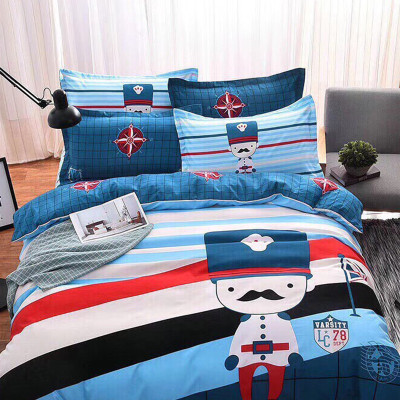 Bộ drap và vỏ chăn cotton Classic Kid VCK2007 ( 4 món )