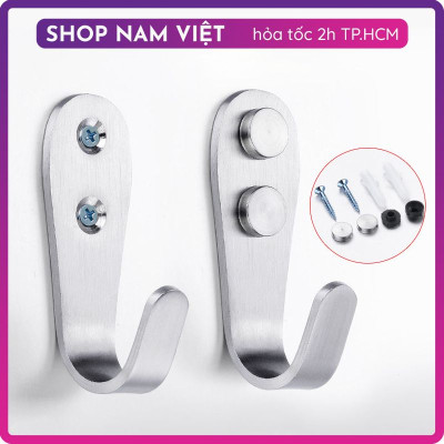 Set 2 Móc Inox Dày 3mm Treo Đồ Chắc Chắn (Kèm Vít)