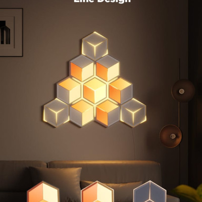 Đèn LED lục giác lắp ghép Govee Glide Hexagon Light Panels Ultra H606A | Ánh sáng đa diện siêu việt