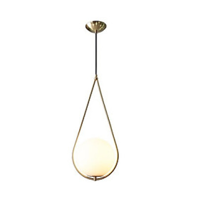 Đèn thả quả cầu khung giọt nước mạ đồng VL714