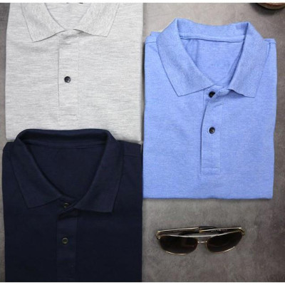 Áo Thun Có Cổ Màu Xanh Biển Cá Sấu 4 Chiều