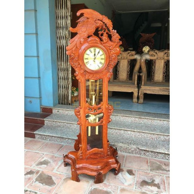 Đồng hồ cây Anh hùng gỗ hương đá