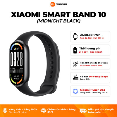 Vòng Đeo Tay Thông Minh Xiaomi Mi Band 10 - Bản Quốc Tế - Hàng Chính Hãng