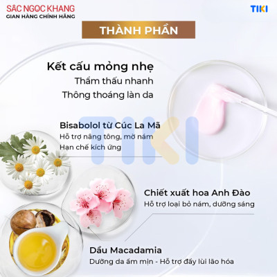 Combo 5 món Nước tẩy trang 145ml + Sữa rửa mặt 100g + Nước hoa hồng 145ml + Kem chống nắng 50g + Kem dưỡng da ban đêm 30g [Sắc Ngọc Khang official]