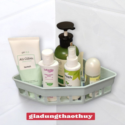 ( HÀNG CAO CẤP ) KỆ GÓC PHÒNG TẮM KỆ GÓC NHÀ BẾP DÁN TƯỜNG KHÔNG CẦN KHOAN VÍT TIỆN LỢI