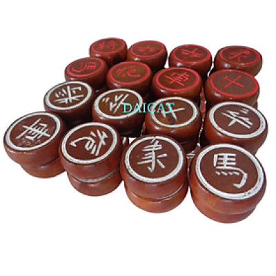 Bộ quân cờ gỗ nhãn 3,5cm x 1,2cm- 2 mặt