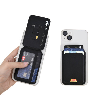 Ví da đựng Card từ tính WiWU Mag Wallet Pro ATM Visa tích hợp giá đỡ đa năng Card Holder cho iPhone 16 15 14 13 12 S22 S23 S24 Z FLlip Fold - Hàng nhập khẩu