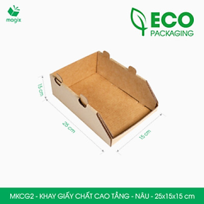 MKCG2 - 25x15x15 cm - 5 Khay giấy chất cao tầng bằng giấy carton siêu cứng, kệ giấy đựng đồ văn phòng, khay đựng dụng cụ, khay linh kiện, kệ phân loại dụng cụ