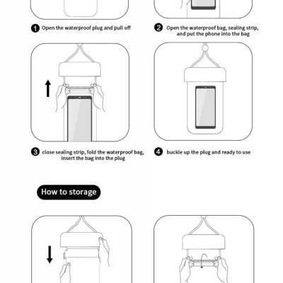 Túi Chống Nước Wiwu Aqua Waterproof Bag Dành Cho Điện Thoại Di Động Trong Suốt Cao, Cảm Ứng Nhạy, Chống Nước - Hàng Chính Hãng