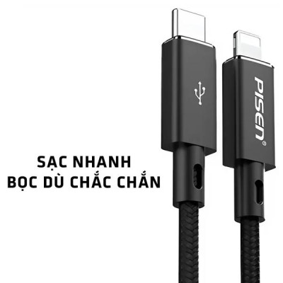 Cáp Sạc Nhanh Pisen Quick MF Lightning & Type-C (C-L ) 1000mm
