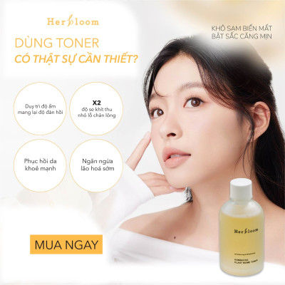 Bộ Đôi Làm Sạch & Cấp Ẩm Herbloom Dịu Nhẹ Cho Mọi Loại Da [Sữa Rửa Mặt 200ml + Toner 150ml]