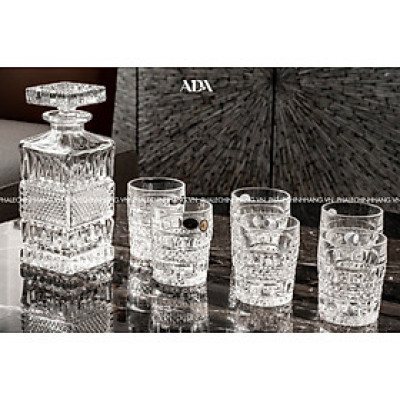 Bộ bình rượu Whisky Brittany Crystal BOHEMIA