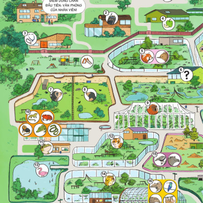 Sách - 24 Giờ Trong Sở Thú - Bìa Cứng