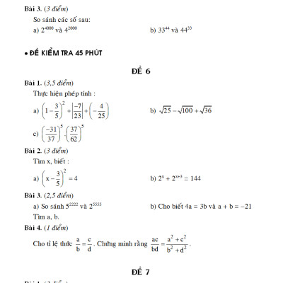 	100 Đề Kiểm Tra Toán 7 _KV