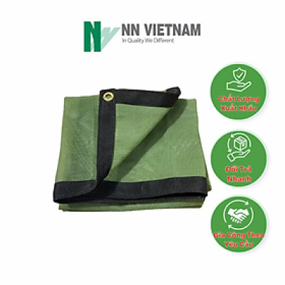 [2M x 5M] Lưới dệt kim màu xanh rêu Hàng Cao Cấp dùng che nắng, chắn côn trùng, được may viền khuy chắc chắn, siêu bền