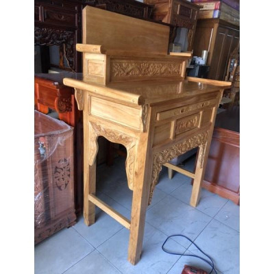 Bàn Thờ & Kệ Thờ 1m27 Gỗ Gõ Đỏ Nam Phi