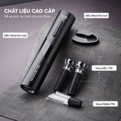 Bộ mở rượu vang Lebenlang LBL2021, dụng cụ mở nút chai rượu vang bằng pin, không kèm pin - hàng chính hãng