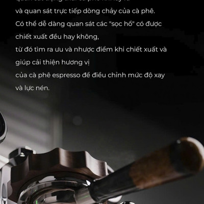 Tay cầm espresso không đáy kết hợp của gỗ và nhựa cây tư nhiên FEEPIE