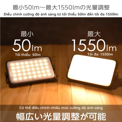 Lysin - đèn led chiếu sáng cầm tay sạc dự phòng 12000mah,cắm trại du lịch,dã ngoại, camping,picnic ngoài trời tiện lợi đa năng chống thấm nước,chống bụi bẩn.