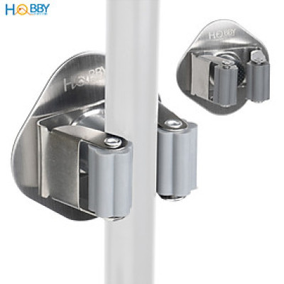 Combo 2 móc treo cán chổi dán tường inox 304 Hobby home decor CV3