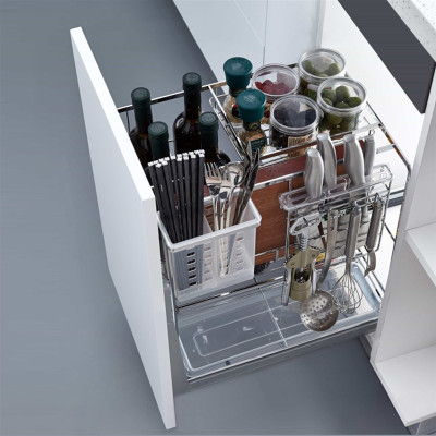 Kệ đựng gia vị, muỗng đũa, chai lọ Pull-out Ecalite EL-GS350 - Hàng Chính Hãng