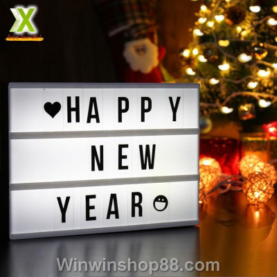 Hộp đèn led gắn chữ cái trang trí size A4 cực đáng yêu