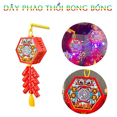 Dây Pha/o Thổi Bong Bóng Có Đèn Led Vui Nhộn, Lồng đèn trang trí, Máy thổi bong bóng pha/o hoa loại lớn, Phụ kiện trang trí Tết Năm Mới