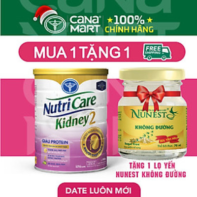 Sữa bột cho người chạy thận Nutricare Kidney 2 giảm protein & giúp cân bằng điện giải, kiểm soát đường huyết (900g)