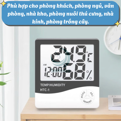 Nhiệt Ẩm Kế Điện Tử Đa Năng -Đồng Hồ Đo Nhiệt Độ & Độ Ẩm Kỹ Thuật Số -Máy Đo Nhiệt Độ – Độ Ẩm Trong Nhà -Đồng Hồ Điện Tử Đo Nhiệt Ẩm & Hiển Thị Thời Gian -Nhiệt Ẩm Kế Mini Treo Tường/Để Bàn