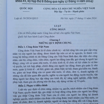 Sách Luật Công Ðoàn 2024 – Những Quy Định Mới Về Tiêu Chuẩn, Chế Độ Chi Tiêu Và Quản Lý Tài Chính, Tài Sản Trong Công Đoàn - V2553T