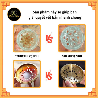 Dung dịch tẩy rửa khói nhang trầm hương, nước vệ sinh lư xông trầm đỉnh đồng thác khói đồ thờ cúng ban thờ, ban thần tài
