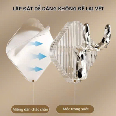 Set 4 Miếng Móc Treo Sừng Hươu Cao Cấp, Chịu Lực 10kg, Móc Hút Chân Không Tiện Lợi - HÀNG CHÍNH HÃNG MINIIN