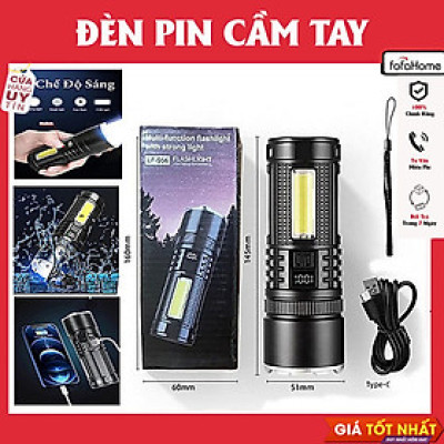Đèn Pin Siêu Sáng LS-S56 Cầm Tay 4 Chế Độ Sáng Sạc Sạc Nhanh Type C Chiếu Sáng Khoảng Cách Lên Đến 2000m Tích Hợp Đèn COB Tích Hợp Làm Pin Dự Phòng