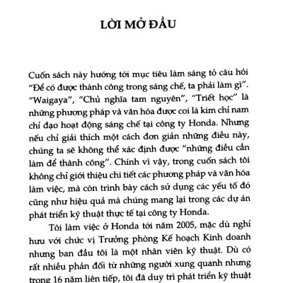 Bí Mật Sáng Chế Của Honda