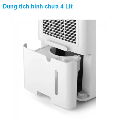 Máy hút ẩm Philips DE3203/00, công suất lớn 395W, dung tích bình chứa nước 4 Lít, diện tích sử dụng 63m2 - HÀNG NHẬP KHẨU