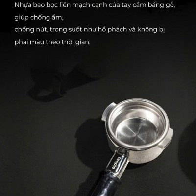 Tay cầm espresso không đáy kết hợp của gỗ và nhựa cây tư nhiên FEEPIE