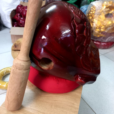 Mõ tụng kinh niệm phật bằng gỗ mít kt 10cm