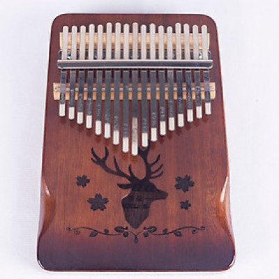 Đàn Kalimba Gỗ 17 Phím I Khắc Hình Tuần Lộc I Nhạc Cụ Gỗ Du Dương Cho Người Mới Bắt Đầu