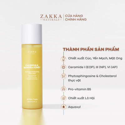 Bộ Đôi Zakka Naturals Sữa Dưỡng Cúc 150ml và SRM Cúc 185g Làm Sạch Và Cấp Ẩm Dịu Nhẹ Cho Da Nhạy Cảm