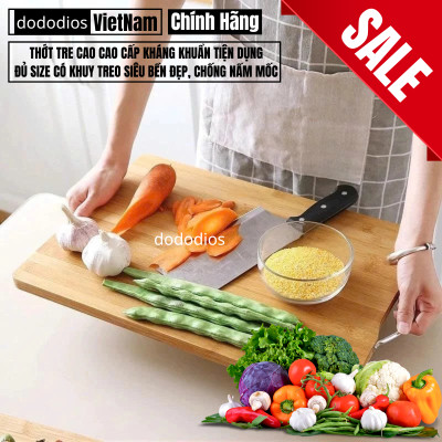 Thớt Tre Cao Cao Cấp Kháng Khuẩn Tiện Dụng - Thớt Gỗ Tre Kháng Khuẩn Đủ Size CÓ KHUY TREO Siêu Bền Đẹp, Chống Nấm Mốc - Hàng chính hãng dododios