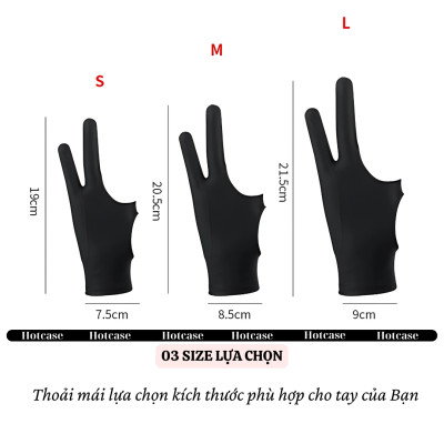 [Chống chạm nhầm] Găng tay hoạ sĩ hiệu HOTCASE bản đặc biệt 3 lớp hỗ trợ vẽ trên trên cho điện thoại, cho iPad, máy tính bảng, cho wacom cho iPhone - Hàng nhập khẩu